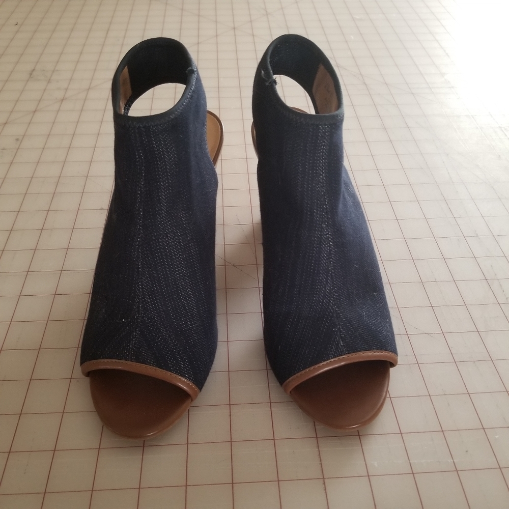 Denim heels
